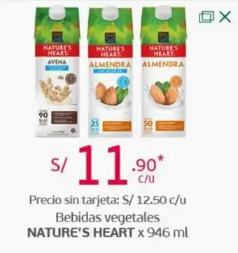 Tottus Bebidas Vegetales Nature's Heart x 946ml oferta