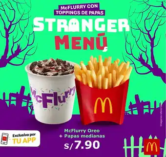 McDonald's McFLurry Oreo + Papas Medianas oferta