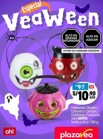 Plaza Vea Halloween Diablito 66g/100g oferta