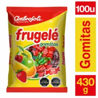 Freshmart Gomitas frugelé sabores frutales ambrosoli - bolsa 430 gr - unidad oferta
