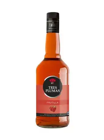 Licor tres plumas fresa 700ml