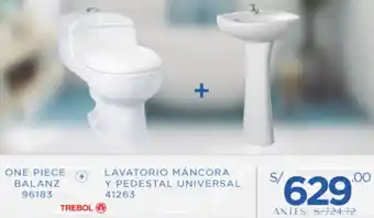 Cassinelli One Piece Balanz + Lavatorio Máncora y Pedestal Universal oferta
