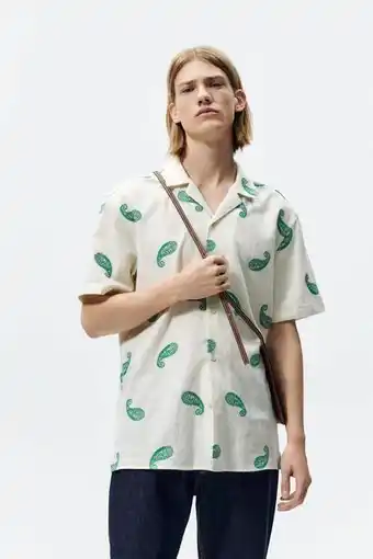 ZARA Camisa paisley bordado oferta