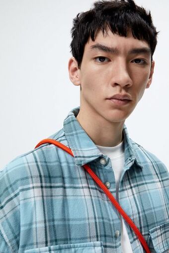 ZARA Camisa cuadros oferta