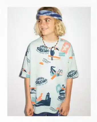 ZARA Camiseta collect adventures flúor oferta