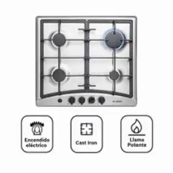 Metro Bosch cocina empotrable pgp6g5a90l 4 quemadores oferta