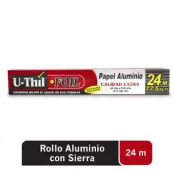 Freshmart Papel aluminio con sierra uthil - caja 24 metros - unidad oferta