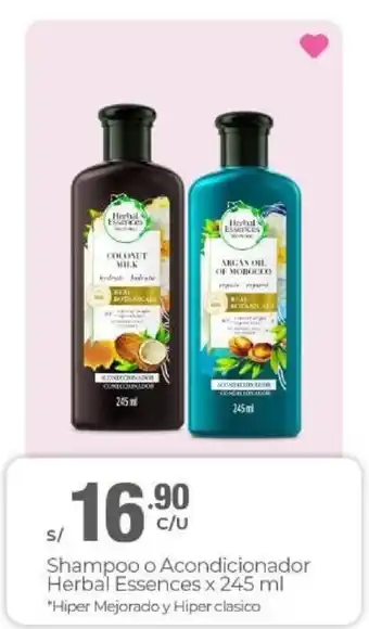 Herbal Essences Shampoo o Acondicionador x 245 ml