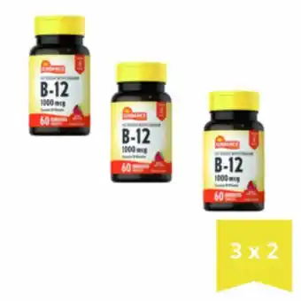 Freshmart 3x2 cápsulas vitamina b12 1000 mg sundance - frasco 60 tabletas - unidad oferta
