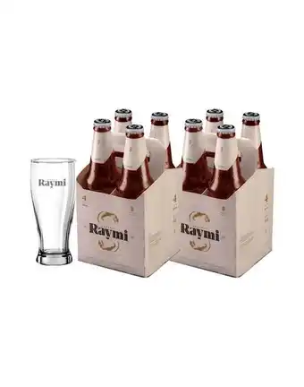 Sumon Licores Cerveza raymi trigo 330ml - four pack x2 vaso oferta