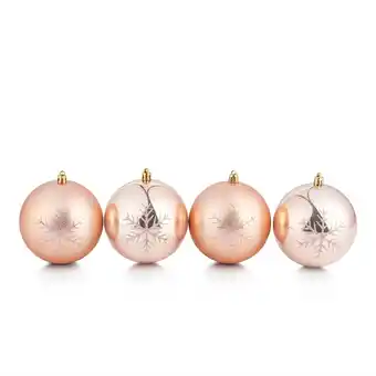 Tottus Set 4 bolas 10 cm rose gold oferta