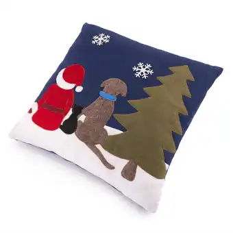 Tottus Cojín santa con mascotas oferta