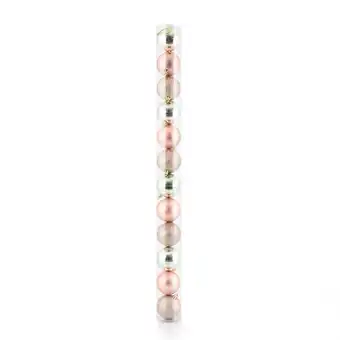 Tottus Set 12 bolas 6 cm rose gold eucalipto champagne oferta