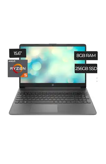 Tiendas EFE Laptop hp hp 15-ef2523la amd ryzen 5 15.6" hd 8gb ddr4 256gb ssd gris oferta