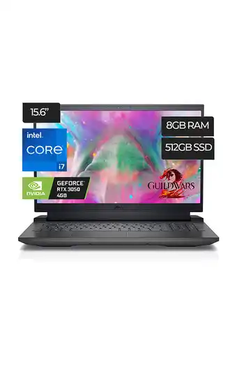 Tiendas EFE Laptop dell g15 511 intel core i7 15.6" fhd 8gb ddr4 512gb ssd negro oferta