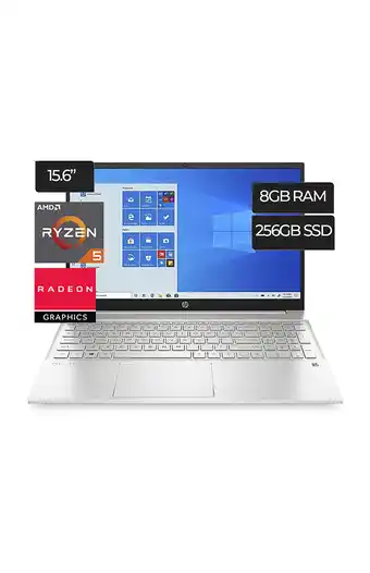 Tiendas EFE Laptop hp hp 15z amd ryzen 5 15.6" fhd 8gb ddr4 256gb ssd plata oferta