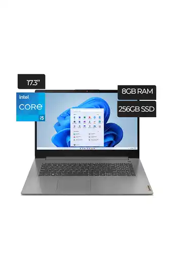 Tiendas EFE Laptop lenovo ideapad 3 17itl06 intel core i5 17.3" fhd 8gb ddr4 256gb ssd gris oferta