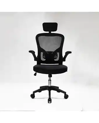 Tiendas EFE Silla de oficina inius con cabecera y apoyabrazos reclinable negro oferta