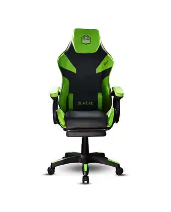 Tiendas EFE Silla gamer blazze pro con masajeador lumbar verde oferta