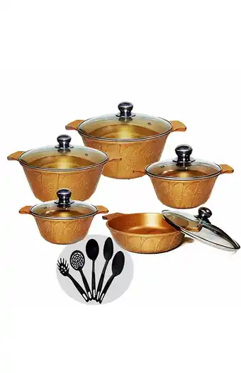Juego de ollas ldenbo 10 piezas ldb-nv-5pc-dor
