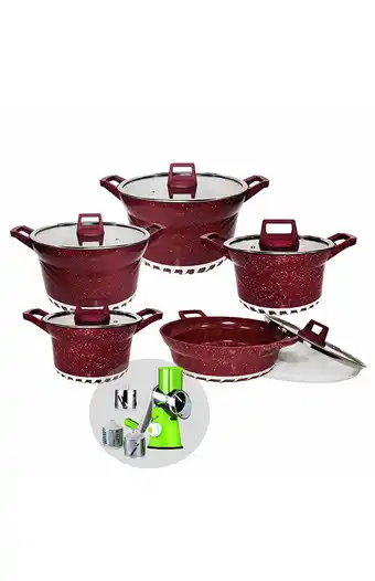 Tiendas EFE Juego de ollas bosch 10 piezas gsb-k-rm-r oferta