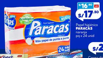 Plaza Vea Paracas Papel higienico naranja pq x 24 unid oferta