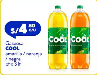 Plaza Vea Cool Gaseosa amarilla / naranja / negra bt x 3 lt oferta