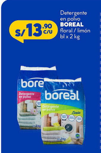 Plaza Vea Boreal Detergente en polvo floral / limon bl x 2 kg oferta