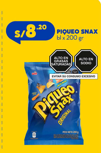 Plaza Vea Piqueo Snax bl x 200gr oferta