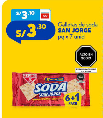 Plaza Vea San Jorge Galletas de soda pq x 7 unid oferta