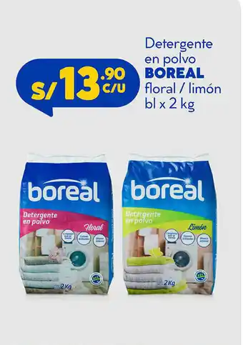 Plaza Vea Boreal Detergente en polvo floral / limon bl x 2 kg oferta