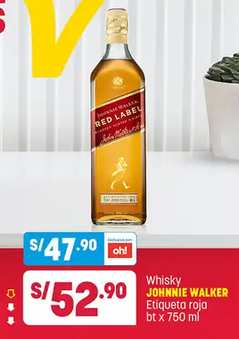 Plaza Vea Johnnie Walker Whisky Etiqueta roja bt x 750 ml oferta