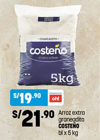 Plaza Vea Costeño Arroz extra graneadito bl x 5 kg oferta