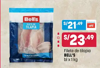 Plaza Vea Bell's Filete de tilapia bl x 1 kg oferta