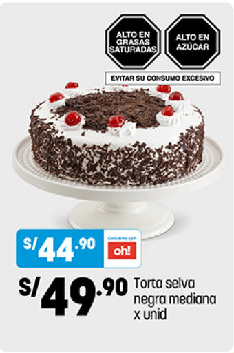 Plaza Vea Torta selva negra mediana x unid oferta