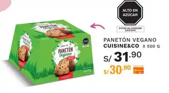 Wong Cuisine & Co Paneton Vegano x 500g oferta