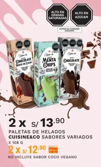 Wong Cuisine & Co Paletas de Helados Sabores Variados x 108g oferta