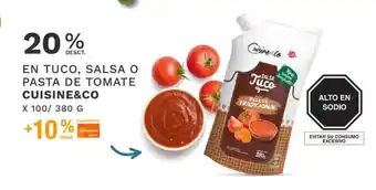 Wong Cuisine & Co En Tuco Salsa o Pasta de Tomate x 100 / 380g oferta