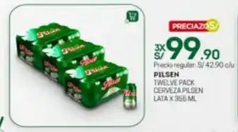 Tottus Pilsen Twelve Pack Cerveza Pilsen lata x 355 ml oferta