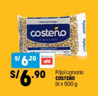 Plaza Vea Costeño Frijol Canario bl x 500g oferta