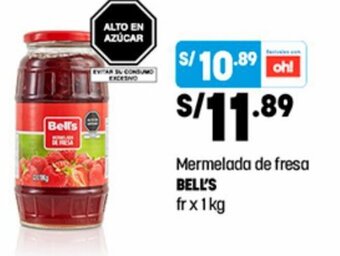 Plaza Vea Bell's Mermelada de fresa fr x 1 kg oferta