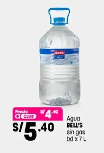 Plaza Vea Bell's Agua sin gas bd x 7 L oferta