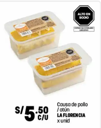 Plaza Vea La Florencia Causa de pollo / atun x unid oferta