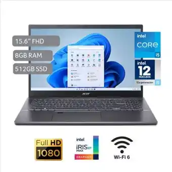 Hiraoka Laptop acer a515-57-58d5 15.6" intel core i5-1235u 512gb ssd 8gb ram oferta