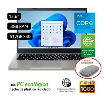 Hiraoka Laptop acer av15-51-50x9 15.6" intel core i5-1155g7 512gb ssd 8gb ram oferta