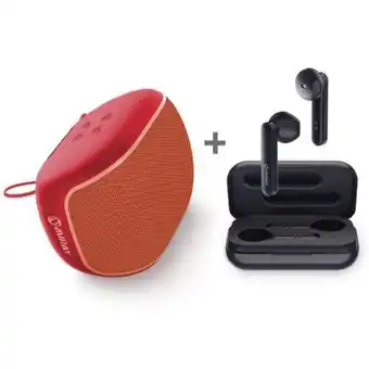 Hiraoka Parlante portátil c/ bluetooth miray pmbt-53r + audífono bluetooth miray am-12bt-n oferta