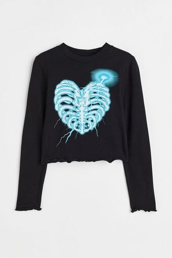 H&M Polo de manga larga con motivo estampado oferta