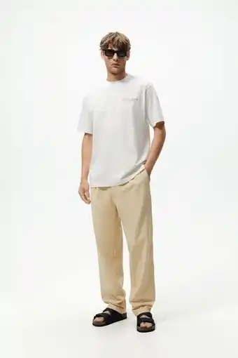 ZARA Camiseta estampado bordados oferta