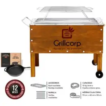 Linio Grillcorp caja china mediana + varillas... oferta