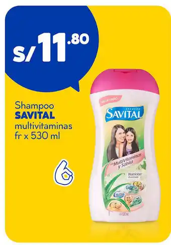 Plaza Vea Savital Shampoo multivitaminas fr x 530 ml oferta